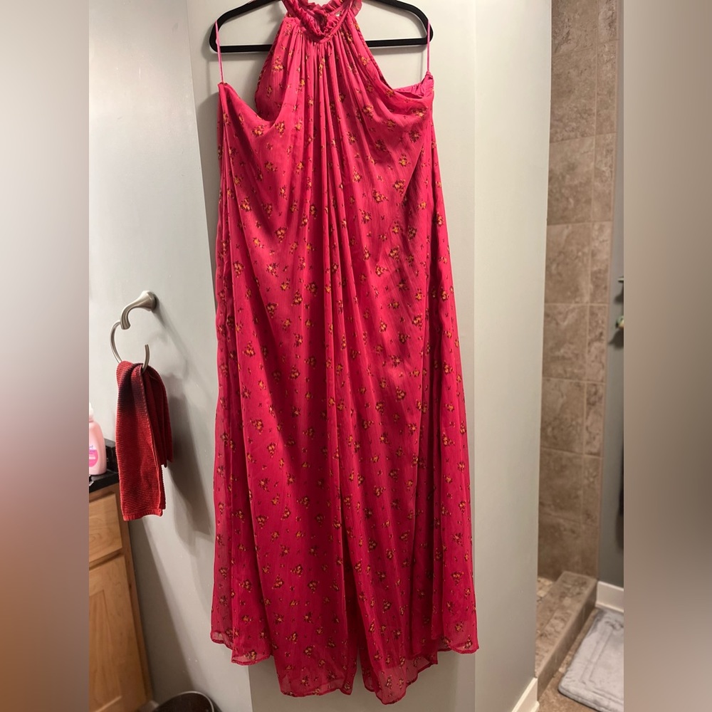 Free People Sleeveless Wide leg Jumpsuit.